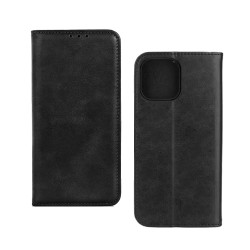 Capa Flip de Couro com Bolso Interno para Apple iPhone 15 Preto Capa Flip de Couro com Bolso Interno para Apple iPhone 15 Preto